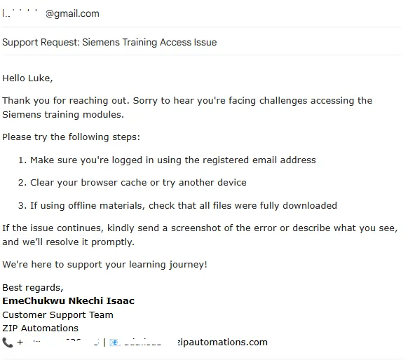 Customer Support Screenshot 2